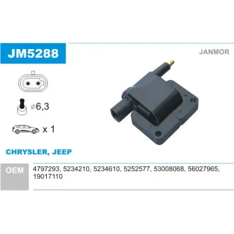 Bobine d'allumage JANMOR JM5288