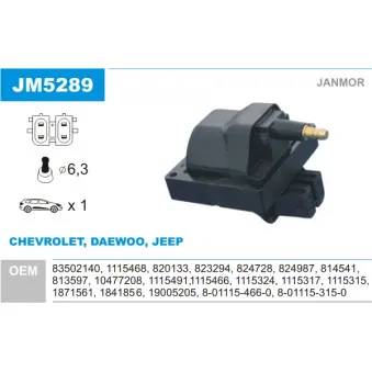 Bobine d'allumage JANMOR JM5289