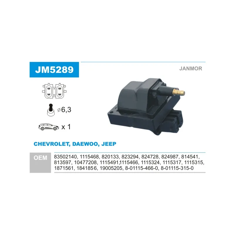 Bobine d'allumage JANMOR JM5289