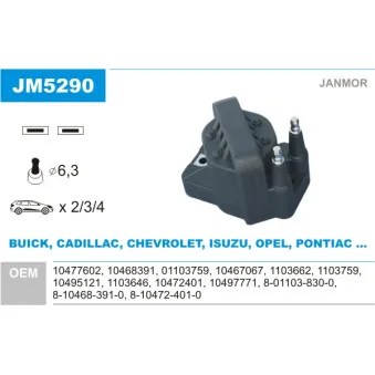 Bobine d'allumage JANMOR JM5290