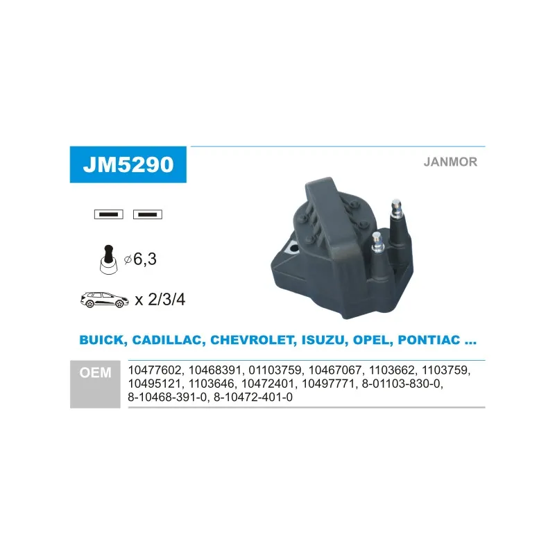 Bobine d'allumage JANMOR JM5290