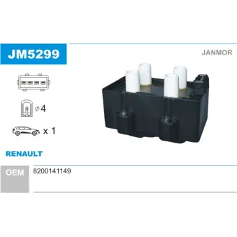 Bobine d'allumage JANMOR JM5299