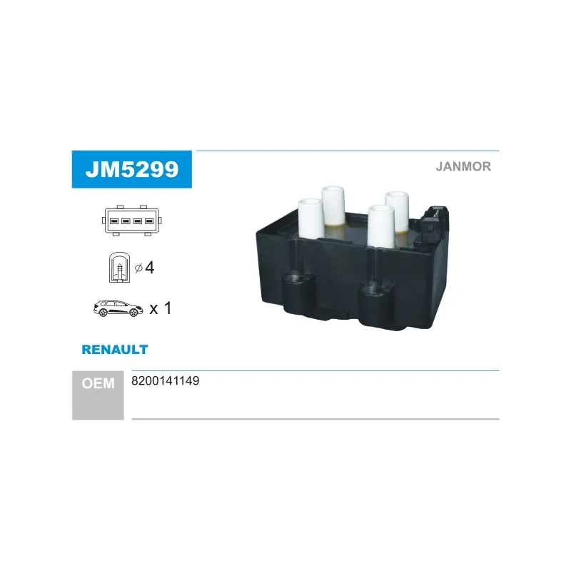 Bobine d'allumage JANMOR JM5299