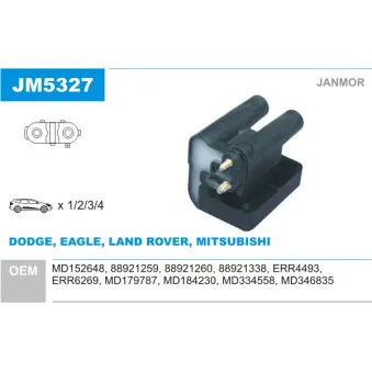 Bobine d'allumage JANMOR JM5327