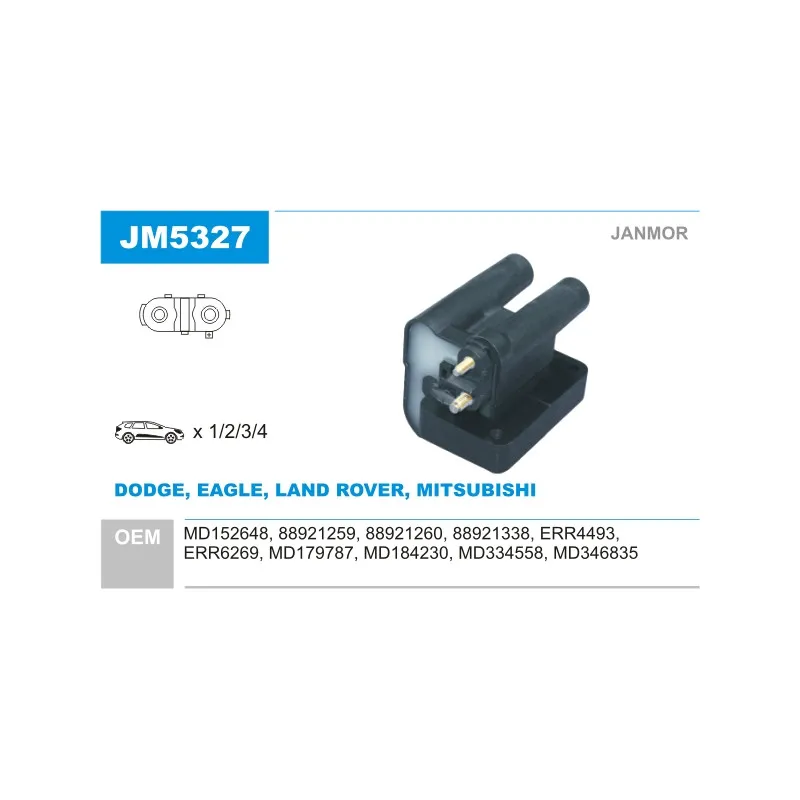 Bobine d'allumage JANMOR JM5327