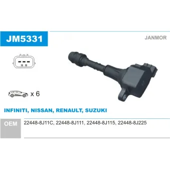 Bobine d'allumage JANMOR JM5331