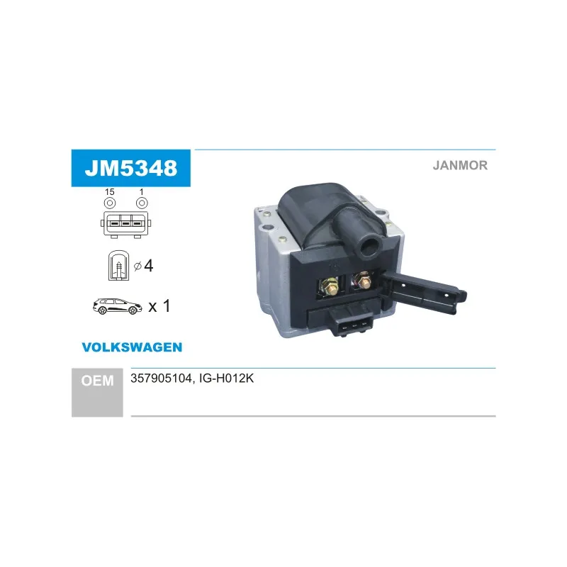 Bobine d'allumage JANMOR JM5348