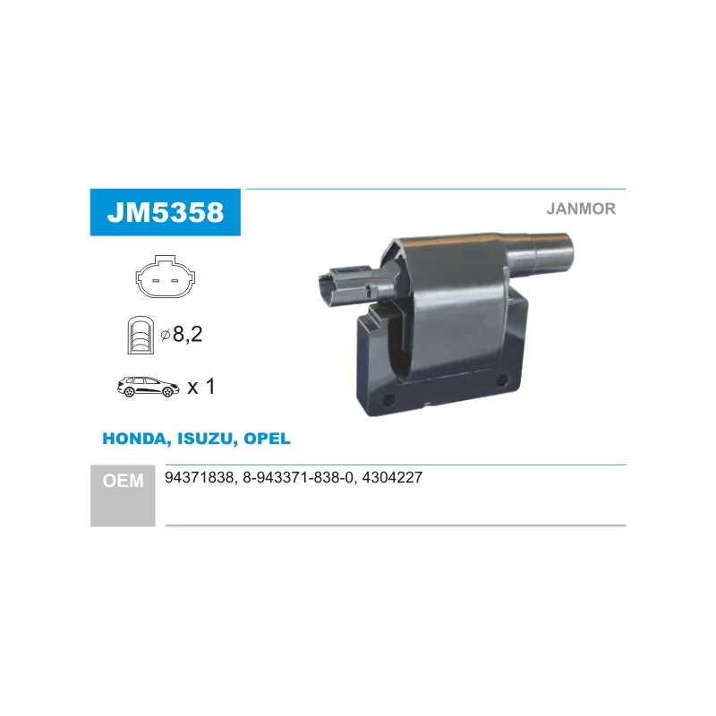 Bobine d'allumage JANMOR JM5358