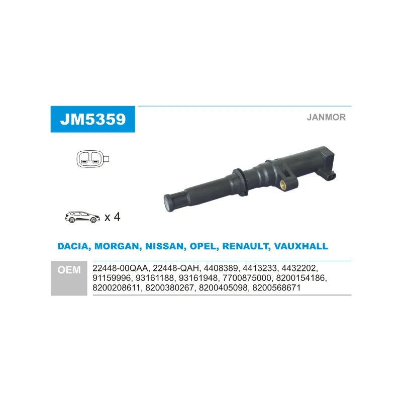 Bobine d'allumage JANMOR JM5359