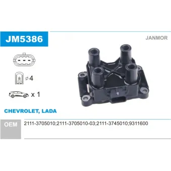 Bobine d'allumage JANMOR JM5386