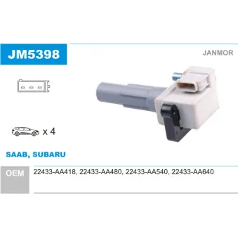 Bobine d'allumage JANMOR JM5398