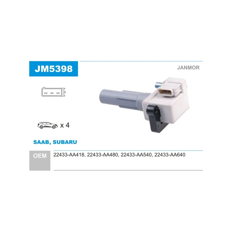 Bobine d'allumage JANMOR JM5398