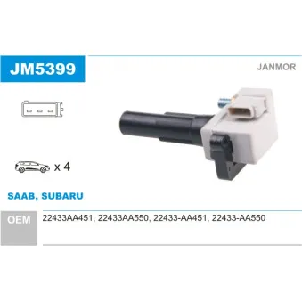 Bobine d'allumage JANMOR JM5399