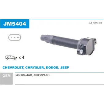 Bobine d'allumage JANMOR JM5404