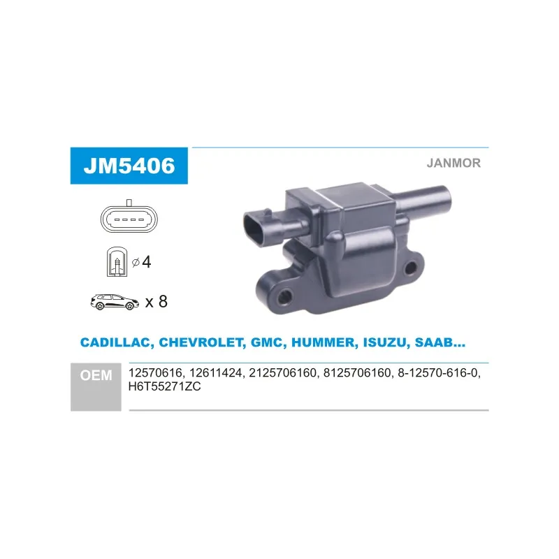 Bobine d'allumage JANMOR JM5406
