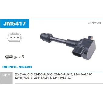 Bobine d'allumage JANMOR JM5417