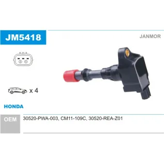 Bobine d'allumage JANMOR JM5418