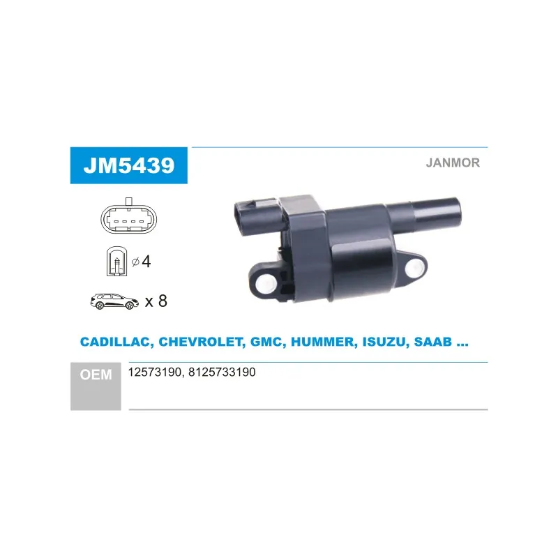 Bobine d'allumage JANMOR JM5439