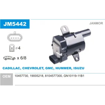 Bobine d'allumage JANMOR JM5442
