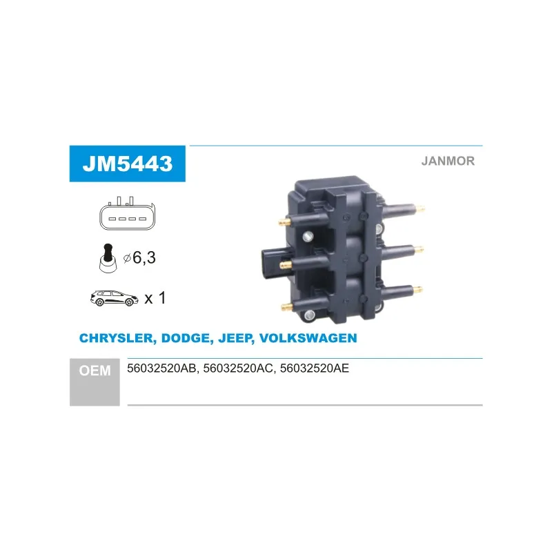 Bobine d'allumage JANMOR JM5443