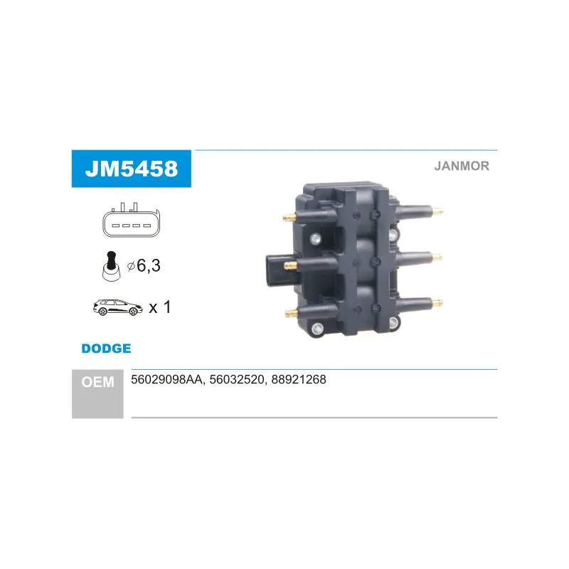 Bobine d'allumage JANMOR JM5458