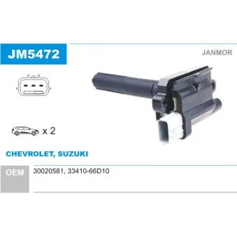 Bobine d'allumage JANMOR JM5472