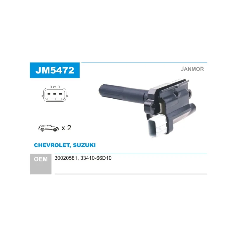Bobine d'allumage JANMOR JM5472
