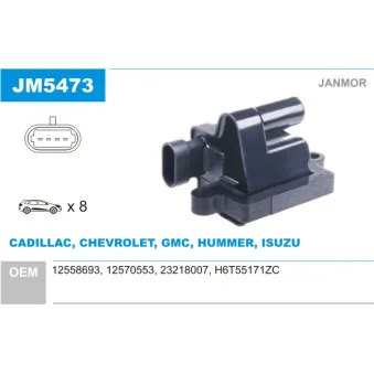 Bobine d'allumage JANMOR JM5473