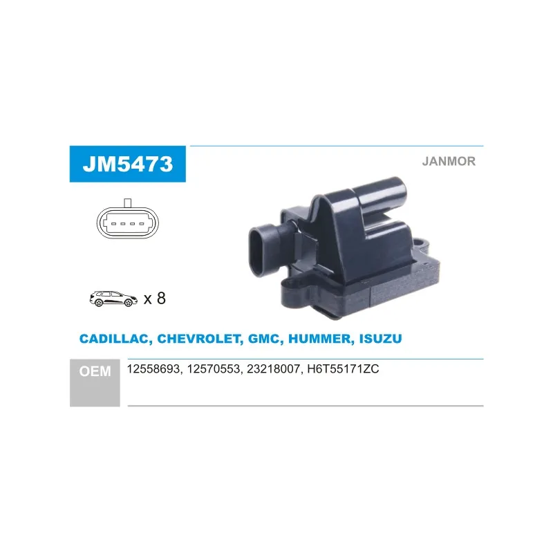 Bobine d'allumage JANMOR JM5473