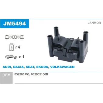 Bobine d'allumage JANMOR JM5494