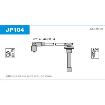 Kit de câbles d'allumage JANMOR JP104