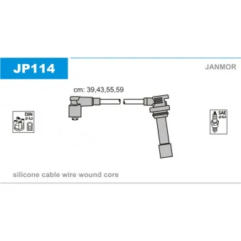 Kit de câbles d'allumage JANMOR JP114