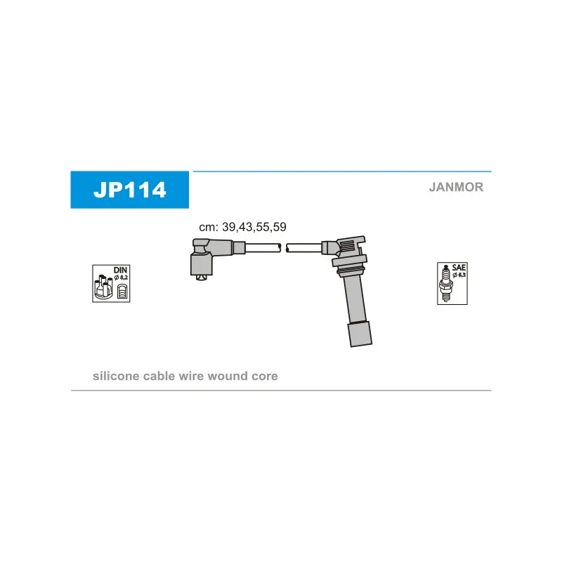 Kit de câbles d'allumage JANMOR JP114