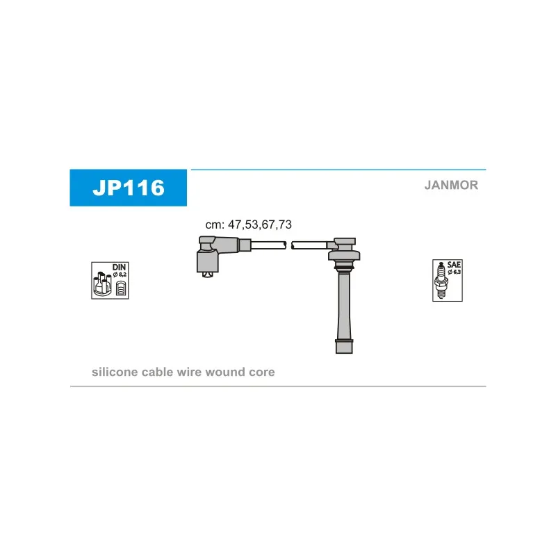 Kit de câbles d'allumage JANMOR JP116