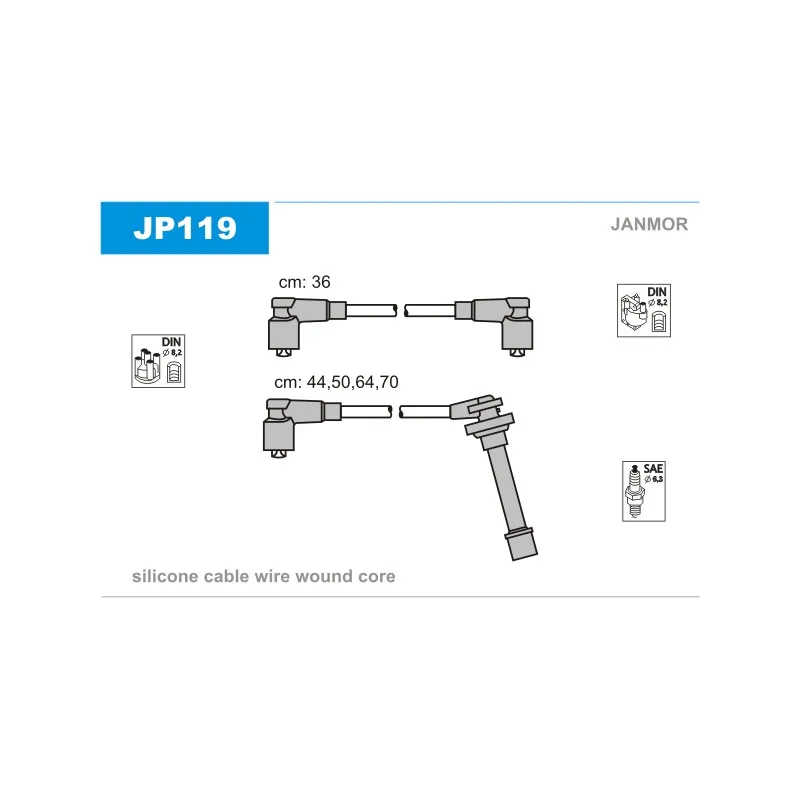 Kit de câbles d'allumage JANMOR JP119