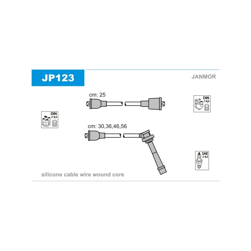 Kit de câbles d'allumage JANMOR JP123