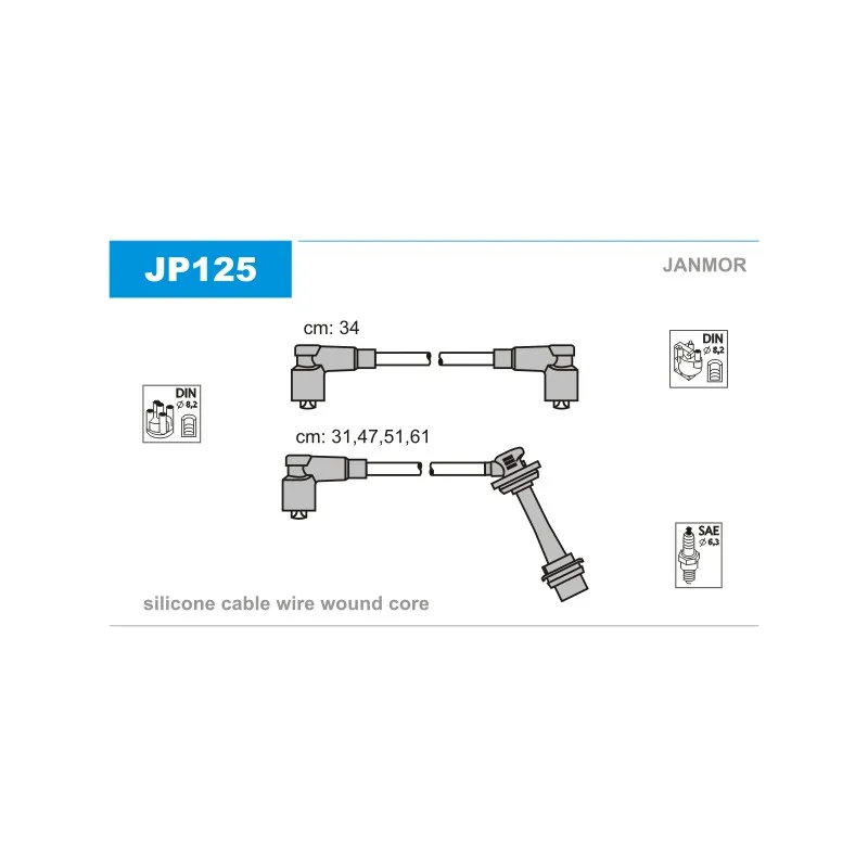 Kit de câbles d'allumage JANMOR JP125