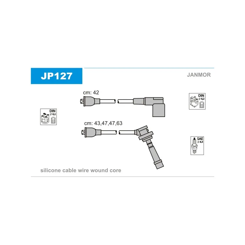 Kit de câbles d'allumage JANMOR JP127