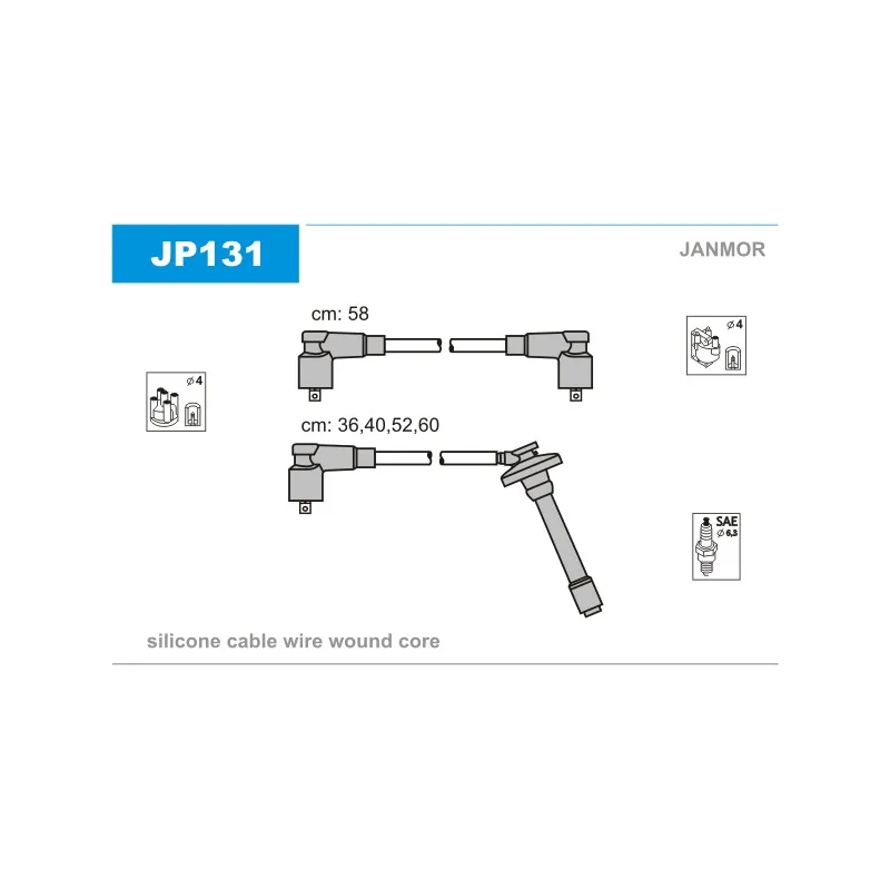 Kit de câbles d'allumage JANMOR JP131