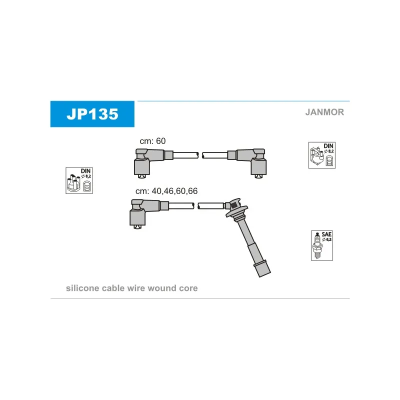 Kit de câbles d'allumage JANMOR JP135