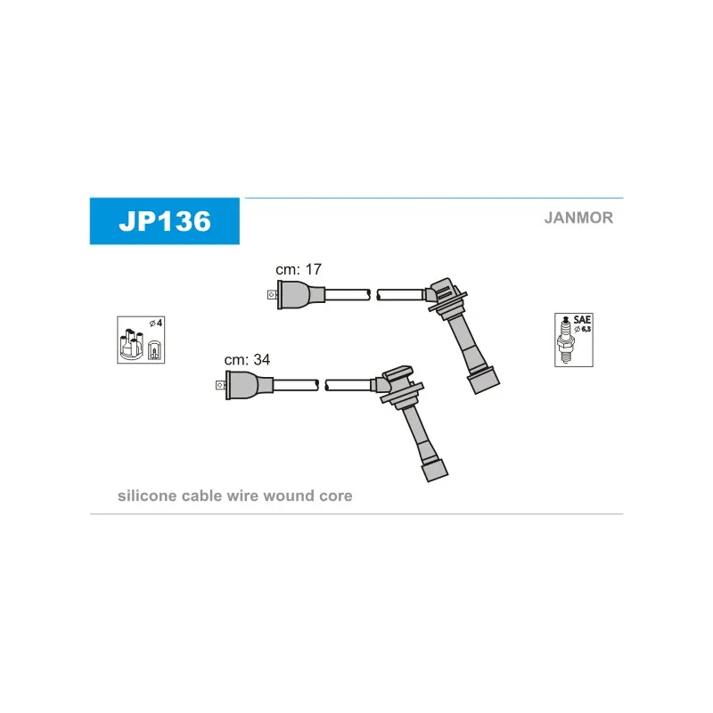 Kit de câbles d'allumage JANMOR JP136