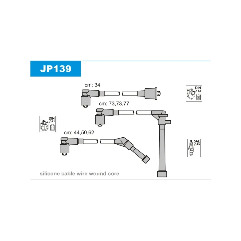 Kit de câbles d'allumage JANMOR JP139