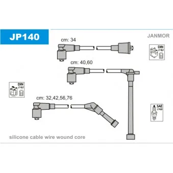 Kit de câbles d'allumage JANMOR JP140