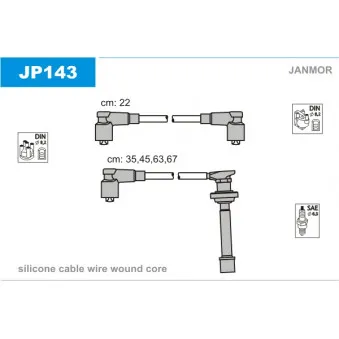 Kit de câbles d'allumage JANMOR JP143