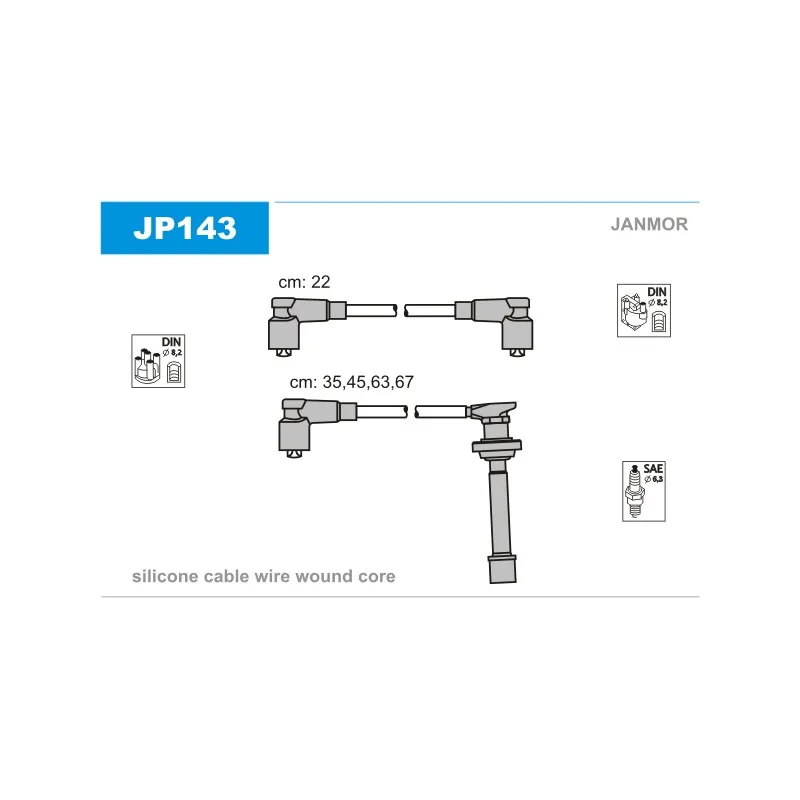 Kit de câbles d'allumage JANMOR JP143