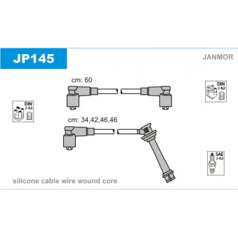 Kit de câbles d'allumage JANMOR JP145