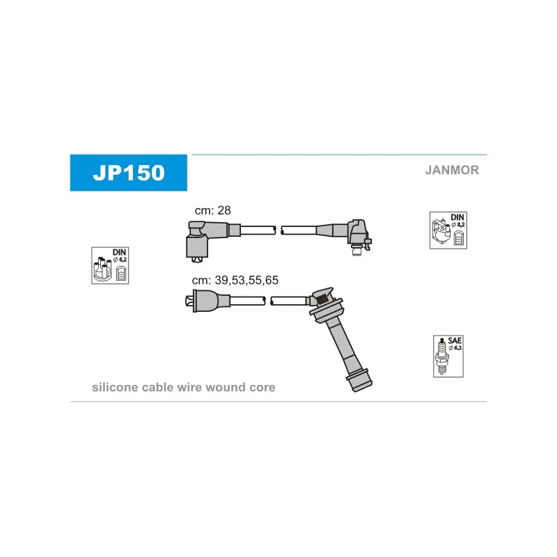 Kit de câbles d'allumage JANMOR JP150