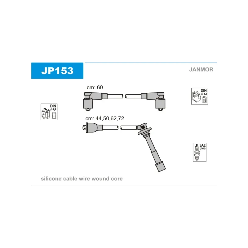 Kit de câbles d'allumage JANMOR JP153