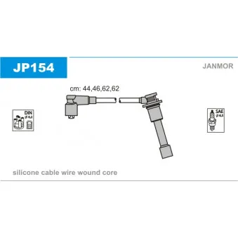Kit de câbles d'allumage JANMOR JP154