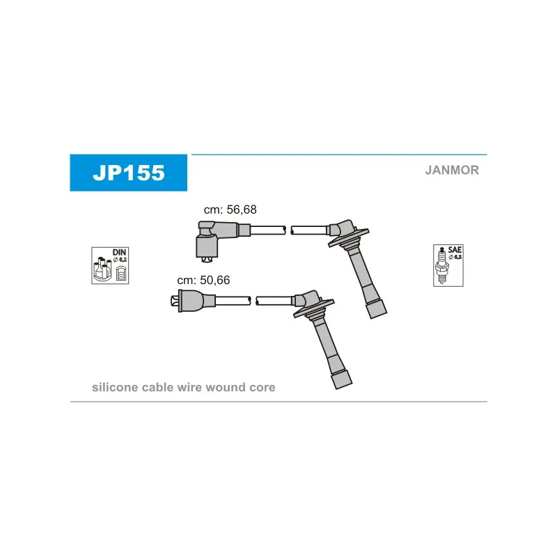 Kit de câbles d'allumage JANMOR JP155